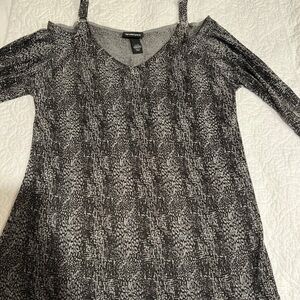 Lane Bryant Metallic Gray Top